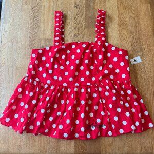 Disney Parks Polka Dot Tank Top Minnie Mouse Size 1X NWT